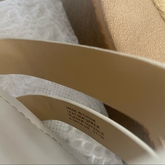 MICHAEL KORS White Leather Strap Wedges size 6.5 - Picture 5 of 6